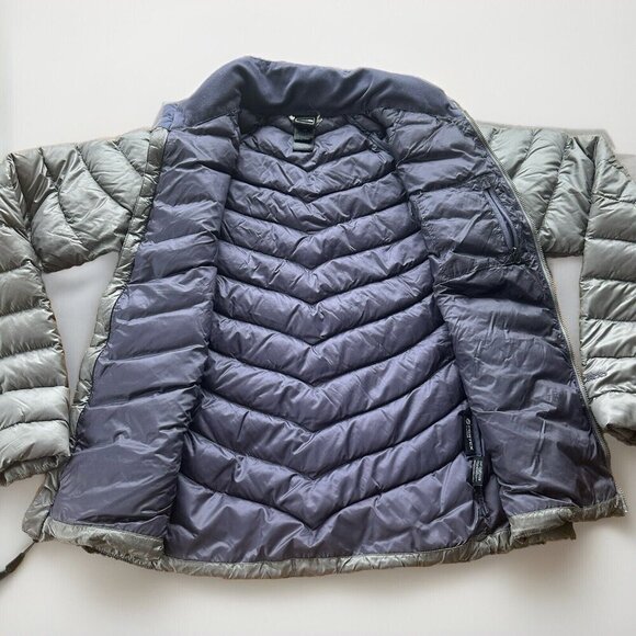 The North Face Summit Series Jacket Womens LG Gray 800 Fill Goose Down Pertex - Picture 2 of 12